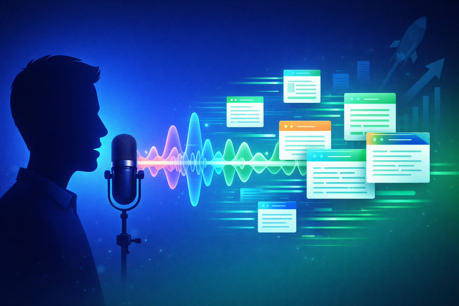 Benefícios de produtividade do ditado por voz