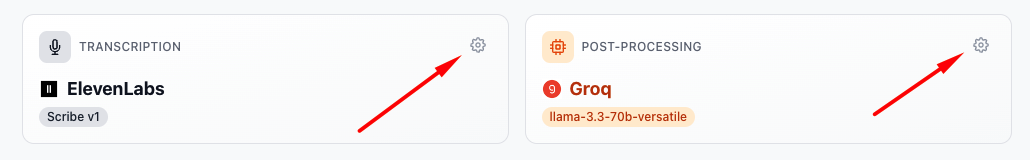 Configurações Rápidas